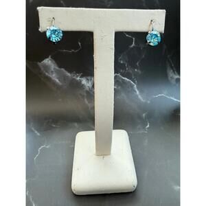 CZ Leverback Sterling Silver Cubic Zirconia Earrings